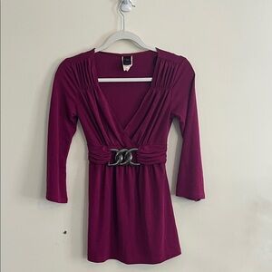 Vintage Wrapper Babydoll Too Surplice Purple Y2K 2010s McBling Feminine Bell S